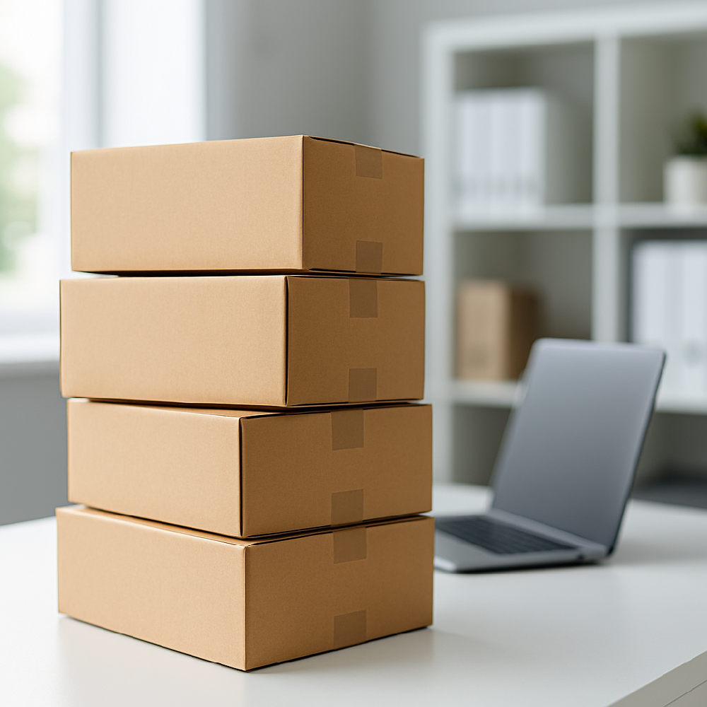 Retractable banner on a sidewalk with sale message